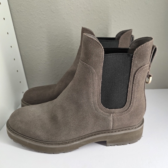 Cole Haan Women's Greenwich Gray Suede Waterproof Boots Size 6.5B - Picture 5 of 7